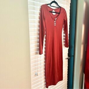 Fitted and Classic Dark Orange T-Shirt Dress! Sz S Cute 4 Date Night! 💕